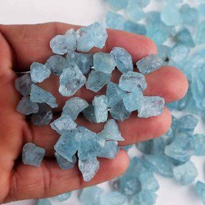 25.00 Cts. 100% Natural Top Aquamarine Crystal Gemstone Rough Lot , DIY Jewelry